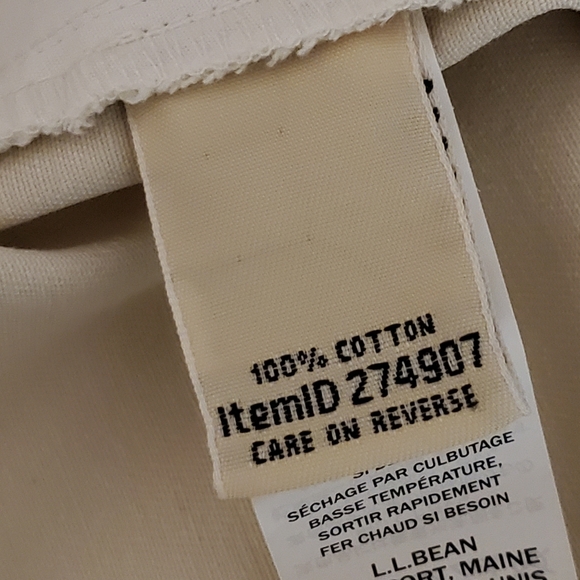 L. L. Bean Size 16 Reg Original Fit Wrinkle Free Cotton Cropped Pants - Picture 3 of 13